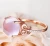 Import Pink Opal Lady's Ring | 18k Gold Plated Ring Manufacturing | 925 CZ Ring Manufacturing from China