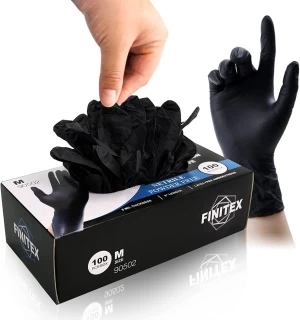 FINITEX Nitrile Disposable Medical Black Exam Gloves Powder-free Latex-Free 1000 PCS Examination Gloves