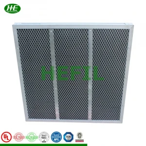 Panel Activated carbon Primary Air Filter , Aluminum Frame Pre Filter