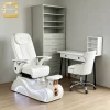 Simple Nordic Style Manicure Table With Drawers & Side Storage Rack Wide Worktop Stable Metal Leg Nail Art Workstation