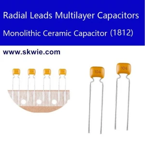 Radial leads 0.1uf 630V B104K X7R 1812 multilayer ceramic capacitor