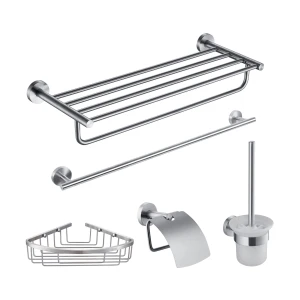 Polished Chrome Anti-rust 304 Stainless Steel 5 Packs Bathroom Accessories Set