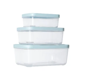 Set of 3 Plastic Rectangular food container box