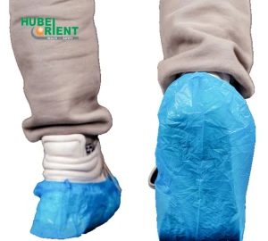 Blue/Green Disposable Waterproof CPE Plastic Shoe Cover