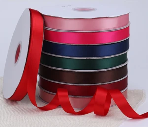 Solid Color Double Face Ribbon  Gift Satin Ribbon with 1cm 2.5 Cm 4 Cm 10 Cm