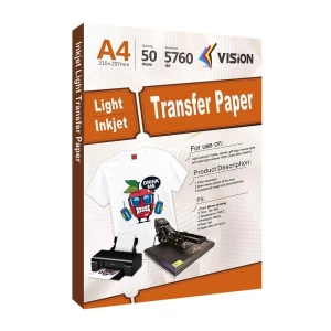 A4/A3 Size Inkjet Heat Transfer Paper For Light Fabric