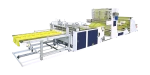 SB-1100-G3+D | Fully Automatic High Speed 3 Lines Bottom Seal Bags Making Machine with Hot Slitting & Side Gusseting