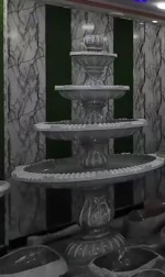 Marble Grey Water Fountain – 4 Layer Design for Home & Garden