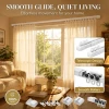 No Cut Required Telescopic Aluminum Alloy Curtain Track, Silent Smooth Sliding Adjustable Extendable Curtain Rail for W