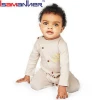 100% cotton newborn footed pajamas white baby romper blank