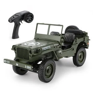 1/10 2.4g plastic 4wd water mud vehicle toys authentic willy MB jeeps model electric r/c military remote control car rc jeep toy