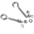 Import 1/2" 3/4" 3/8"  304 Stainless Steel Screw-in Hooks Eye Bolt Ceiling Hook Screw Hanger Closed Loop from China