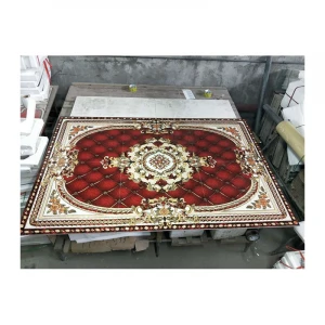 1200*1800(1600*2400)mm crystal polished plated gold puzzle carpet tile ceramic floor tile