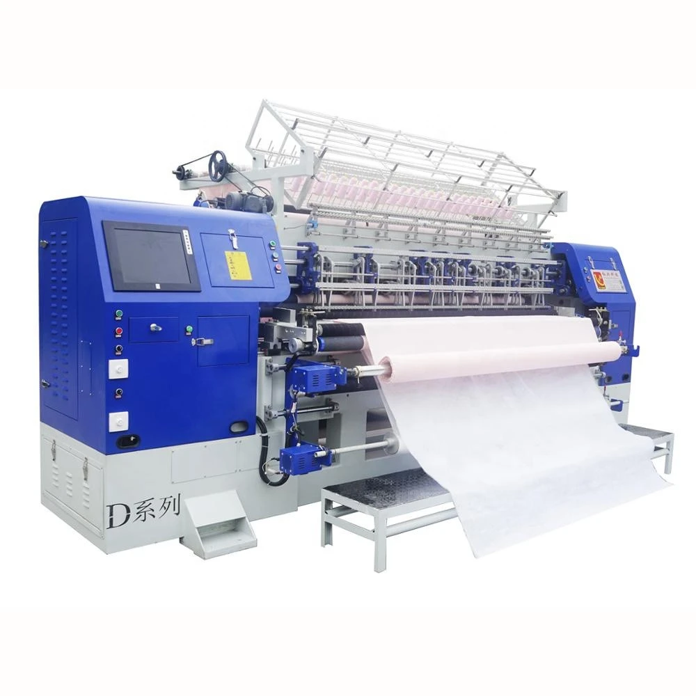 1200rpm  NewestComputer Shuttle Multi needle Quilting Machine Production Line with Cutting for Bed Cover