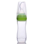 120ml Newborn Toddler Food Supplement Rice Cereal Bottles Infant Baby Milk Feeder Silicone Squeeze Feeding Bottle With Spoon