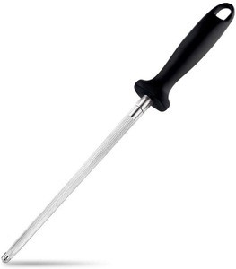 13 inches Professional Knife Sharpening Steel, Knife Sharpener with Hanging Holes