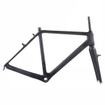 135*9 or 142*12 compatible V brake Tire Max tire 700*42C Carbon Fixed Gear Cyclocross bicycle Frame