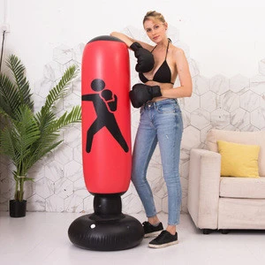 160cm PVC Freestanding Inflatable Boxing Punching Bag &amp; Sand bag