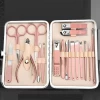 18pcs Rose Gold Stainless Steel Nail Clippers Manicure Pedicure Set