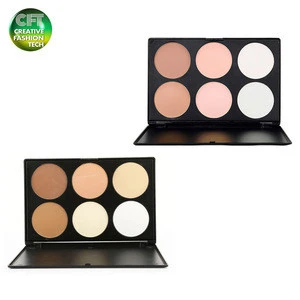 2017 hot sale whitening 6 color cosmetic makeup powder foundation