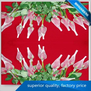 2017 new flower packing plastic protective sleeve mesh with low price