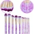 Import 2018 Hot Selling Custom Logo Vegan Marble Makeup Brush with Cylinder and Box from China