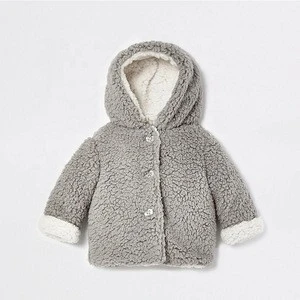 2019 baby boys winter thick jacket kids grey fleece warm coat