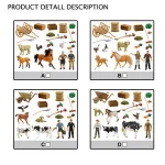 2019 Hot Good Quality Plastic Animals Toys Happy Farm Set Toys