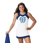 2019 Wholesale Customized OEM Services High Quality Polyester Sublimated Girls Cheerleader Uniforms