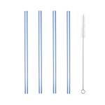 2020 Colorful  Drinking Reusable Glass Straws