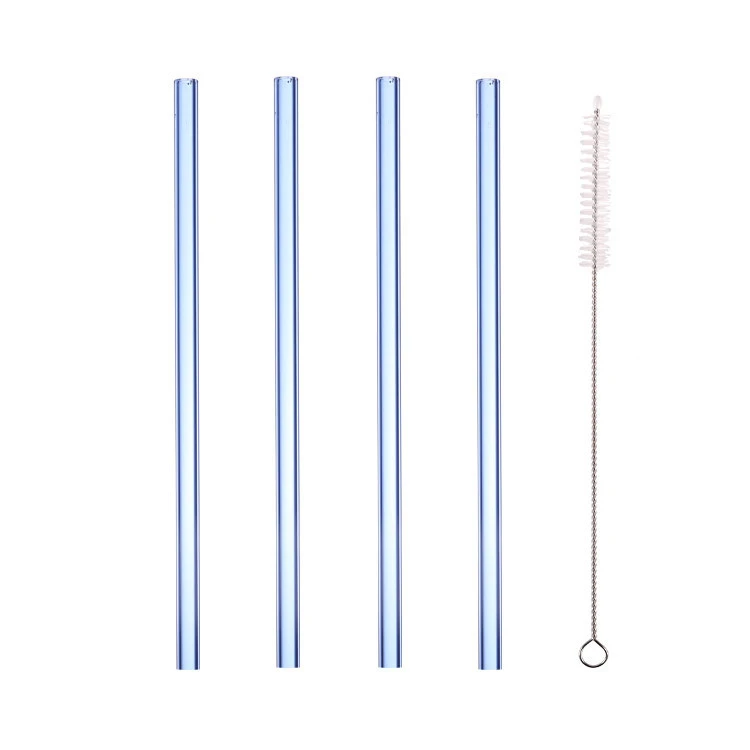 2020 Colorful  Drinking Reusable Glass Straws