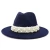Import 2020 New Product Autumn Winter Wool Felt Fedora Hats Caps With Pearl Jazz Style Wool panama hat with Multi Color from China