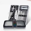 2020 Travel stainless steel nail tool leather set manicure18 in 1 fashion promotional cosmetic manicure pedicure set kit tool