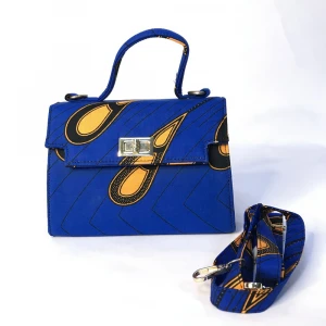 2021 Fashion african fabric wax print handbag crossbody shoulder purse new design wax fabric hand bags women
