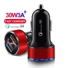 2021 New Design High Quality Promotion Qc3.0 Custom Logo Metal 2 Port Usb Car Phone Charger