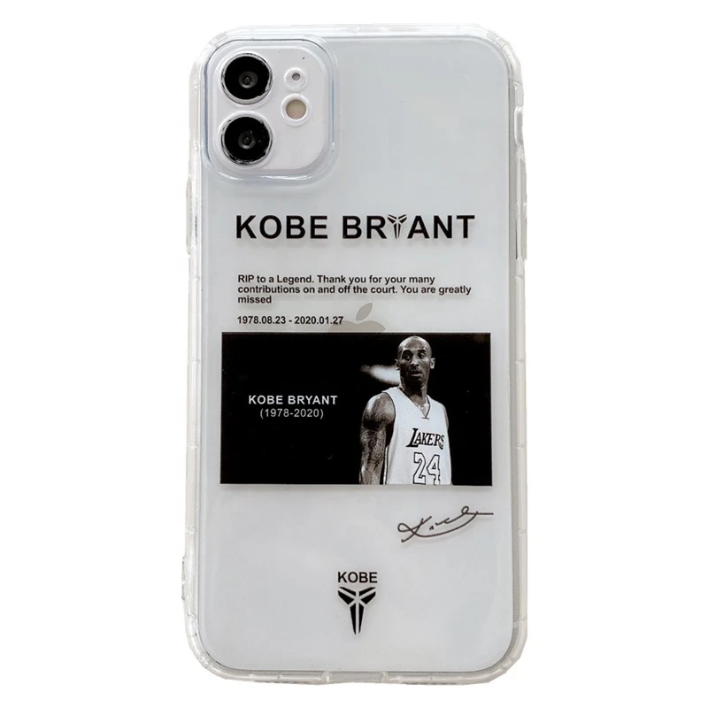 2021Tribute to Kobe cool pattern shockproof mobile phone case for iPhone X 7 8 11 12