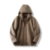 2023 Autumn New Japanese Mens Double-sided Fleece Casual Start Hoodie Loose Plush Jacket