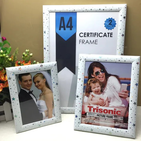 2023 Best Seller Star Design white Plastic Picture Frame A2A3A4 5x7 6x8 8x10
