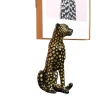 2024 Modern leopard print statue office desktop leopard animal sculpture decorative resin custom