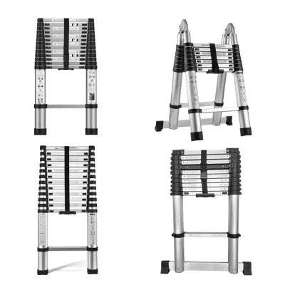 2024 New Design Extension Aluminum Folding Soft Close Telescopic Ladder Foldable