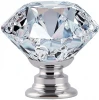 20mm-40mm Exquisite Artistic Crystal Glass crystal door Knobs Diamond Shape drawer crystal door Knob Pull Handles