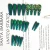 Import 20pcs Green With Drill Design Coffin Glossy Press on Nails Ballerina Acrylic False Nails Tips Full Cover Nail Tips Easy To Use from China