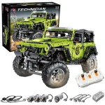 2343Pcs MOC 1:8 2.4G 4CH SUV Model with Light Block Bricks Building Blocks Vehicle