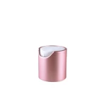 24/410 shinny pink Disc top cap with white plastic top head hand press pump