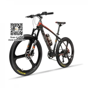 26 inch Carbon fiber mountain bike36v 240W electric bicycle off-road adult lithium battery electric bicycle 9 speeds