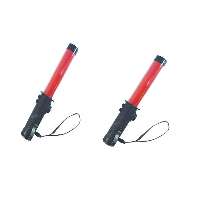 26cm Red Flashing Led Warning Light Portable Traffic Baton