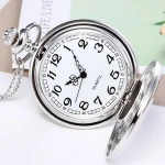 3 Colors Retro & Classic Antique Bronze Pocket Watch with Chain