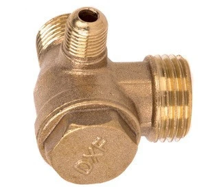 3-Port Brass Male Threaded Check Valve Connector 4.1cmx3.87cm For Air Compressor