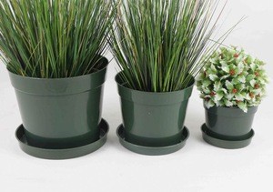 3 Size Home Decoration Black And Green Color Cheap Tall Plastic Flower Pots