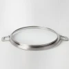304 stainless steel rim glass lids for cookware glass pot lids with handle